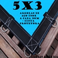 Lona Poly-Lona de Polyethileno 5x3 Azul + Argolas INOX Lona Poly-Lona de Polyethileno 5x3 Azul + Argolas INOX